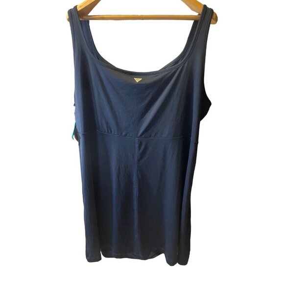 Columbia NWT Navy Blue UPF 50 Sleeveless Scoop Neck Dress Omni Freeze Sz 3X - Picture 2 of 8
